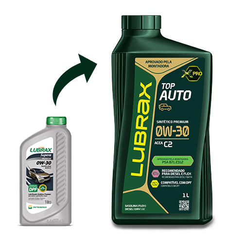 LUBRAX TOP AUTO 0W-30 C2 PSA Sintético Premium