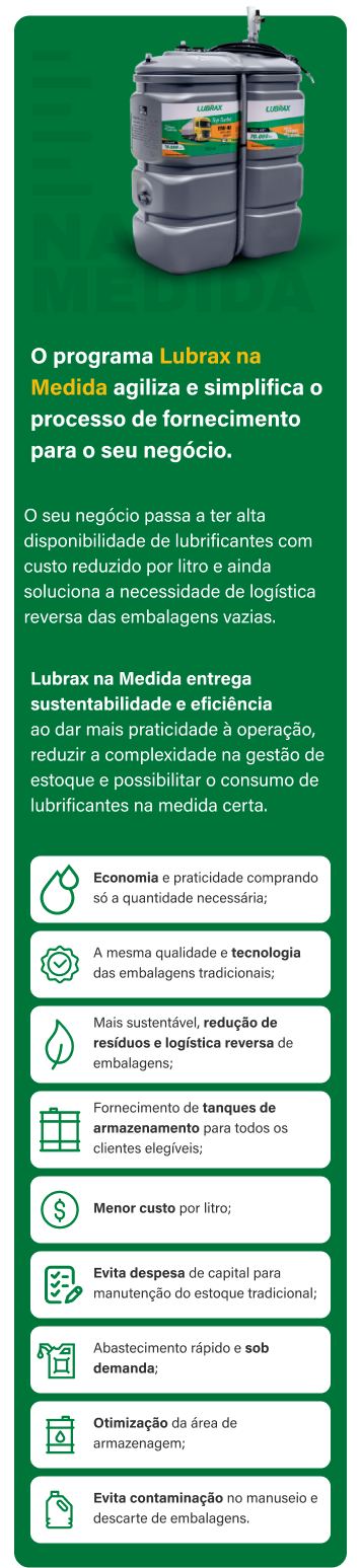 Banner Lubrax na medida